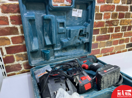 О1 Б/У Шуруповерт HAMMER 18V 2 акб кейс 123 №e00283483