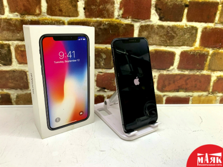 О1 Б/У ст. iPhone X 3GB/64GB 100% (кор) 354863090875140 №e00334481
