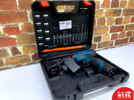 О5 Б/У Шуруповрт BOSCH 12v 2 акб набор бит кейс 123 №e00338790
