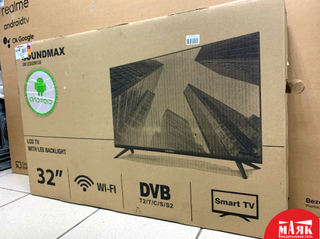 О4 Б/У Телевизор Soundmax SM-LED32M13S, 32"(81 см) кор №e00340659