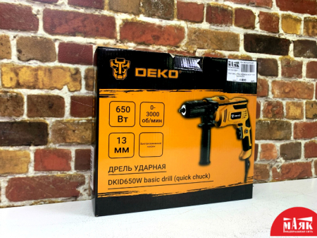 О9 Б/У Дрель DEKO DKID650W КОР 123 №e00342779