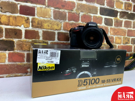 О2 Б/У фотоаппарат nikon d5100 + Объектив nikon 50mm f 1.8g af s nikkor кор №e00352680