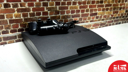 О8 Б/У Sony playstation 3 slim 500gb диски 2 джостика №e00354025