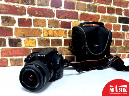 О10 Б/У Фотоаппарат зеркальный Sony Alpha SLT-A58 (ЧЕХОЛ) №e00365016