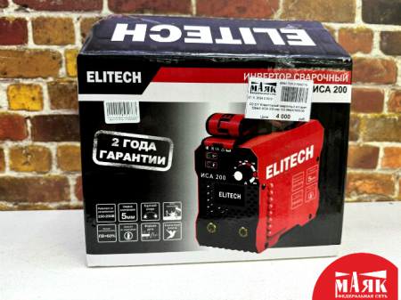 О2 Б/У Инвенторный сварочный аппарат Elitech ИСА 200 кор 123 №e00368536