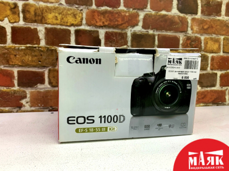 О2 Б/У фотоаппарат canon 1100d кор №e00373952