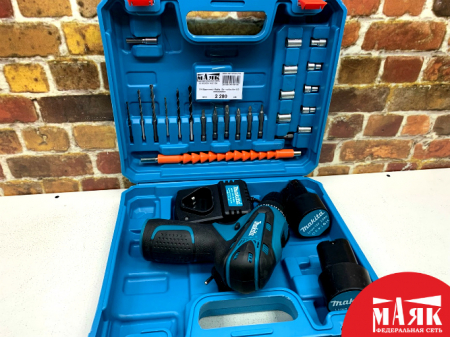 О4 Шуруповерт Makita 12v + набор бит 123 №К00009604