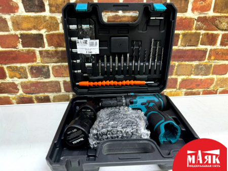 О1 Шуруповерт Makita 18v 2 акб набор бит 123 №К00009764
