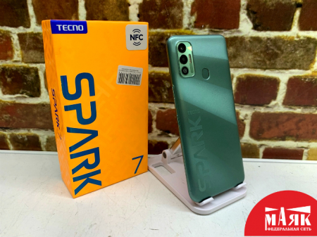 О1 Б/У ст. Tecno Spark 7 4GB/128GB (кор) 354237660631920 №e00393353