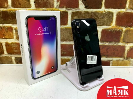 О1 Б/У ст. iPhone X 4GB/256GB 100% (коробка) 356720088271732 №e00407312