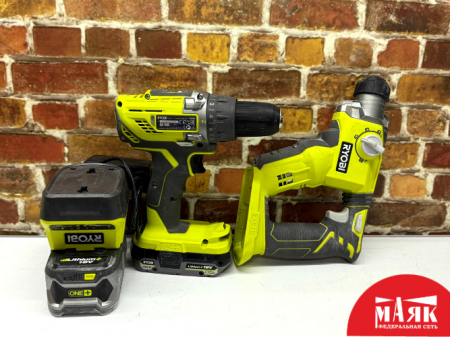 О5 Б/У Комплект Шуруповерт Ryobi+перфоратор ryobi 123 №e00435328