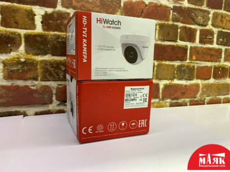 О1 Б/У Комплект видеокамер HiWatch DS-T101 2шт КОР НОВ №e00231363