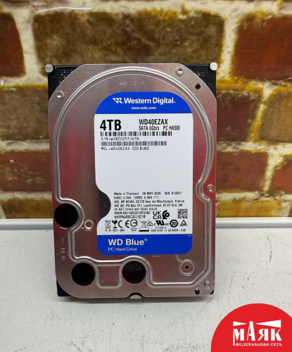О1 Б/У Жесткий диск WD Blue 4 ТБ  [WD40EZAX] №e00471720 рабочий 