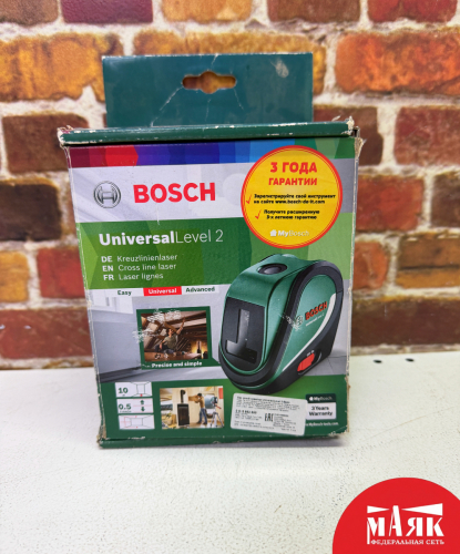 О9 Б/У Лазерный уровень bosch universal level 2 123 №e00493358